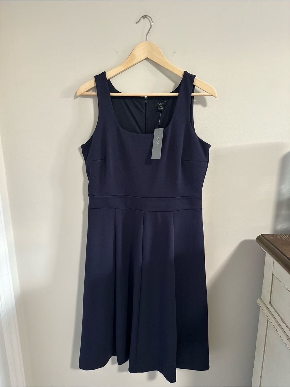Ann Taylor Navy Sleeveless Classic A-Line Dress NWT